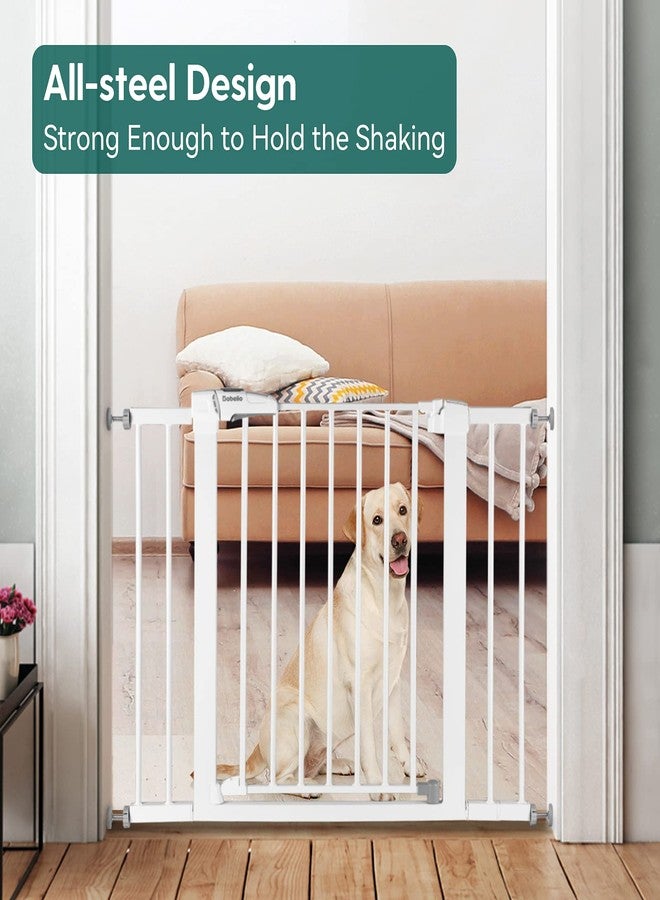 بابيليو موسع بوابة الأطفال المعدني من بابيلو، 14 سم (5.5 بوصة)، أبيض، ملحقات عريضة إضافية لبوابات الأطفال للسلالم والمداخل، لا حاجة لأدوات أو حفر، ارتفاع 76 سم (30 بوصة). - Image 5